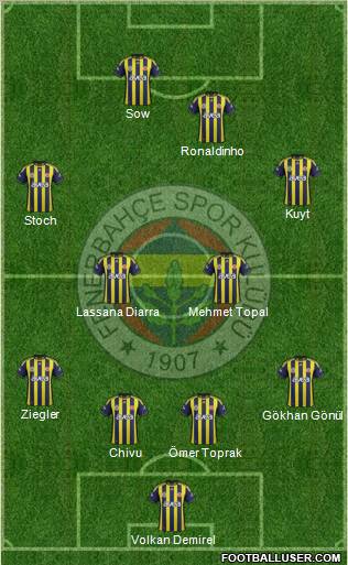 Fenerbahçe SK Formation 2012