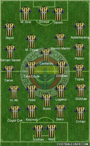 Fenerbahçe SK Formation 2012