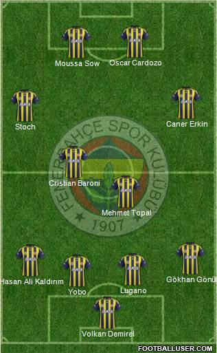 Fenerbahçe SK Formation 2012