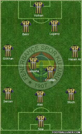 Fenerbahçe SK Formation 2012