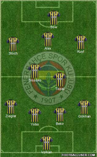 Fenerbahçe SK Formation 2012
