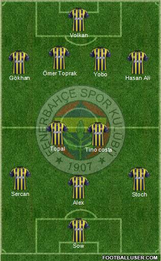 Fenerbahçe SK Formation 2012