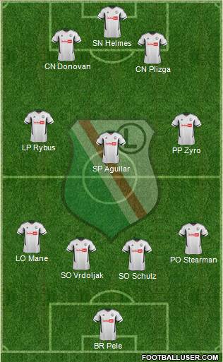 Legia Warszawa Formation 2012