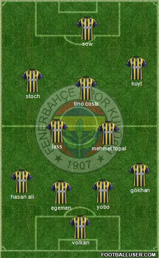 Fenerbahçe SK Formation 2012