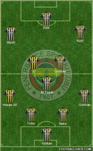 Fenerbahçe SK Formation 2012