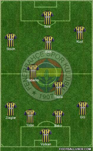 Fenerbahçe SK Formation 2012