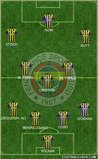 Fenerbahçe SK Formation 2012