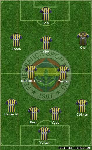 Fenerbahçe SK Formation 2012