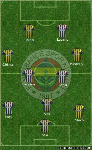 Fenerbahçe SK Formation 2012