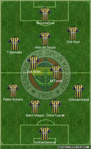 Fenerbahçe SK Formation 2012