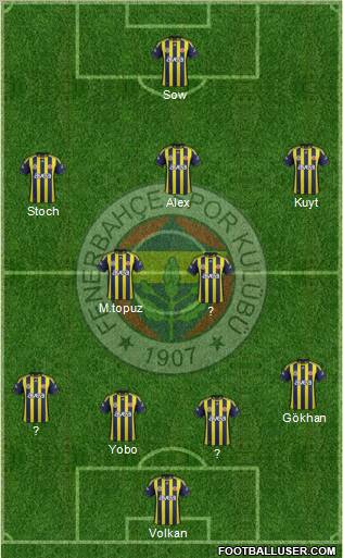 Fenerbahçe SK Formation 2012