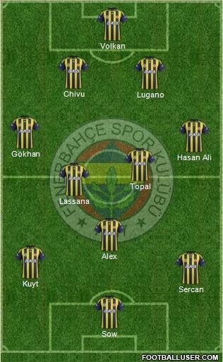 Fenerbahçe SK Formation 2012