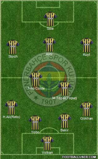 Fenerbahçe SK Formation 2012