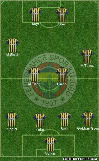 Fenerbahçe SK Formation 2012