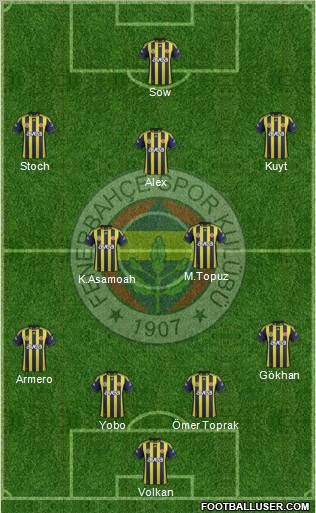 Fenerbahçe SK Formation 2012