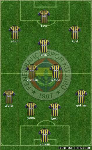 Fenerbahçe SK Formation 2012