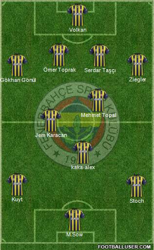 Fenerbahçe SK Formation 2012