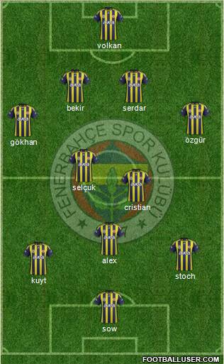 Fenerbahçe SK Formation 2012