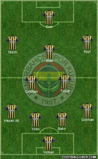 Fenerbahçe SK Formation 2012