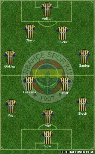 Fenerbahçe SK Formation 2012