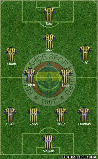 Fenerbahçe SK Formation 2012