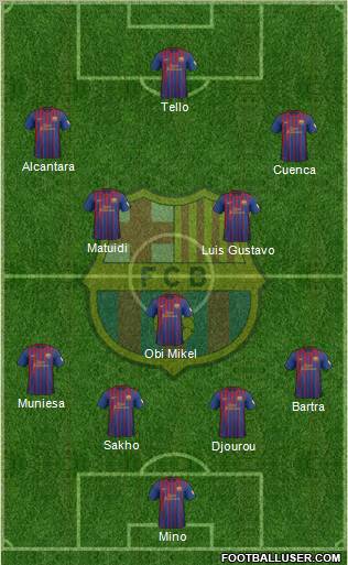 F.C. Barcelona Formation 2012