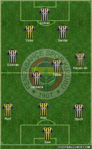 Fenerbahçe SK Formation 2012