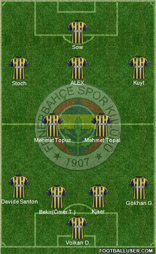 Fenerbahçe SK Formation 2012