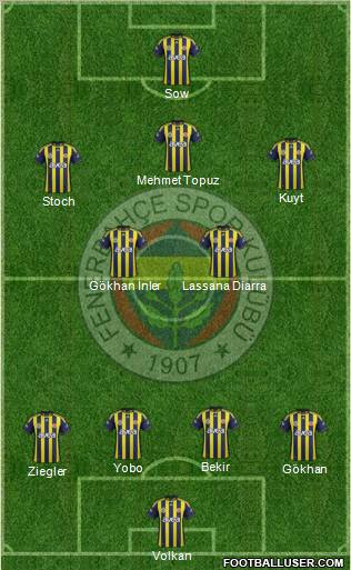 Fenerbahçe SK Formation 2012