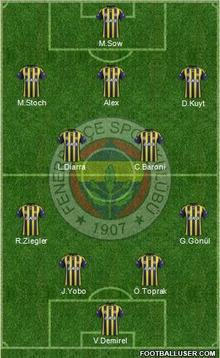 Fenerbahçe SK Formation 2012