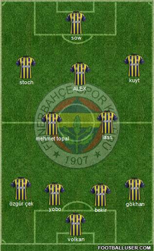 Fenerbahçe SK Formation 2012