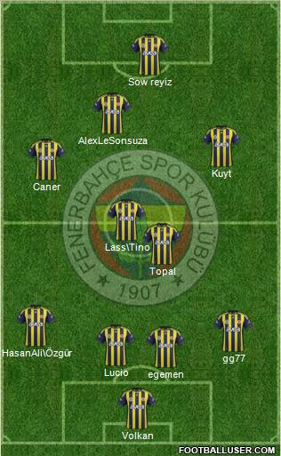 Fenerbahçe SK Formation 2012