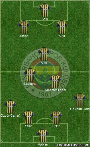 Fenerbahçe SK Formation 2012