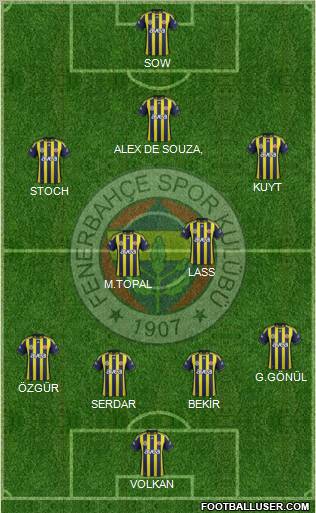 Fenerbahçe SK Formation 2012
