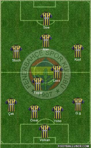 Fenerbahçe SK Formation 2012
