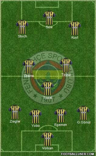 Fenerbahçe SK Formation 2012
