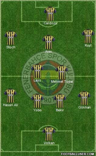 Fenerbahçe SK Formation 2012