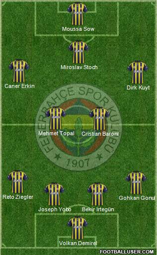 Fenerbahçe SK Formation 2012