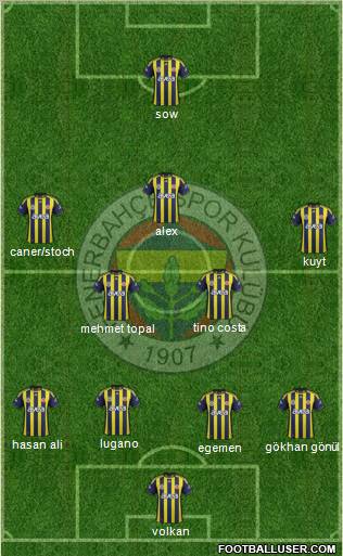 Fenerbahçe SK Formation 2012