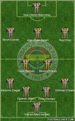 Fenerbahçe SK Formation 2012