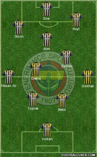Fenerbahçe SK Formation 2012