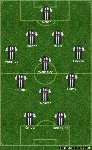 Newcastle United Formation 2012