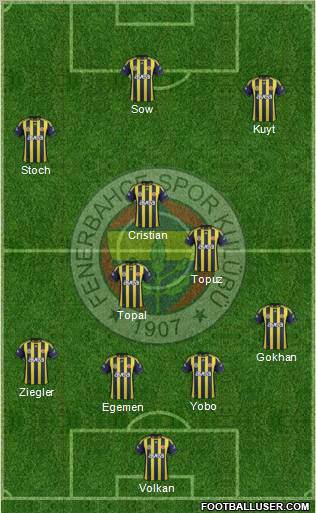 Fenerbahçe SK Formation 2012