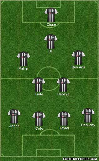 Newcastle United Formation 2012