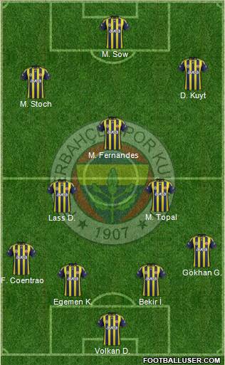 Fenerbahçe SK Formation 2012