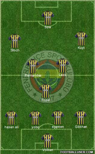 Fenerbahçe SK Formation 2012