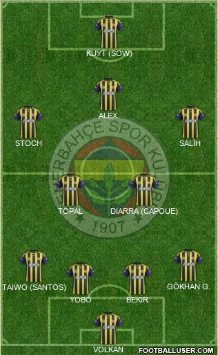 Fenerbahçe SK Formation 2012