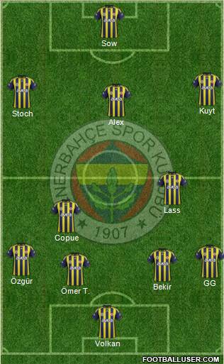 Fenerbahçe SK Formation 2012