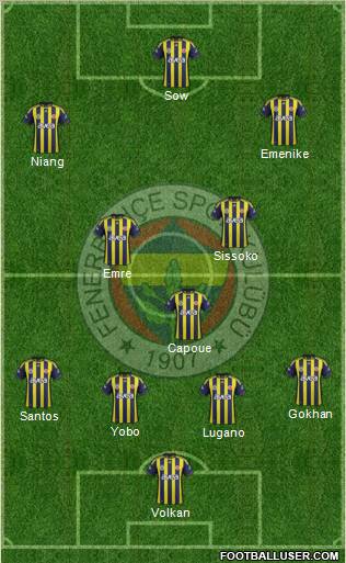 Fenerbahçe SK Formation 2012