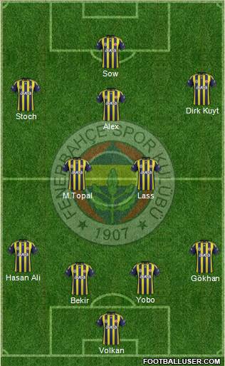 Fenerbahçe SK Formation 2012
